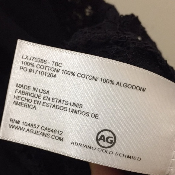 AG black lace top (sz m) - Picture 9 of 9